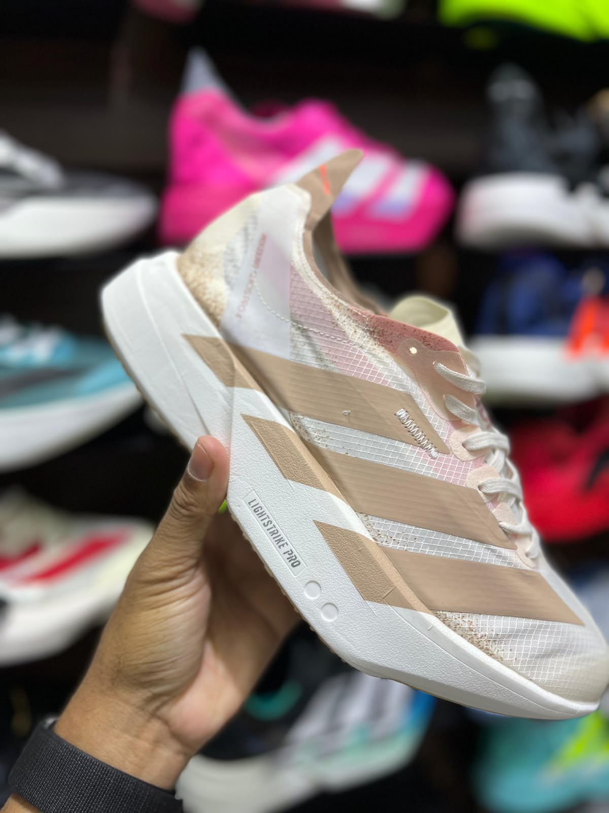 Adidas Adizero Adios Pro 4 - Salmón - Blanco