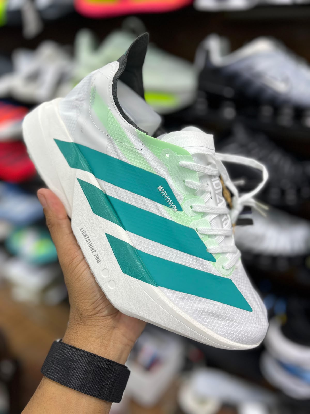 Adidas Adizero Adios Pro 4 - Blanco - Turquesa