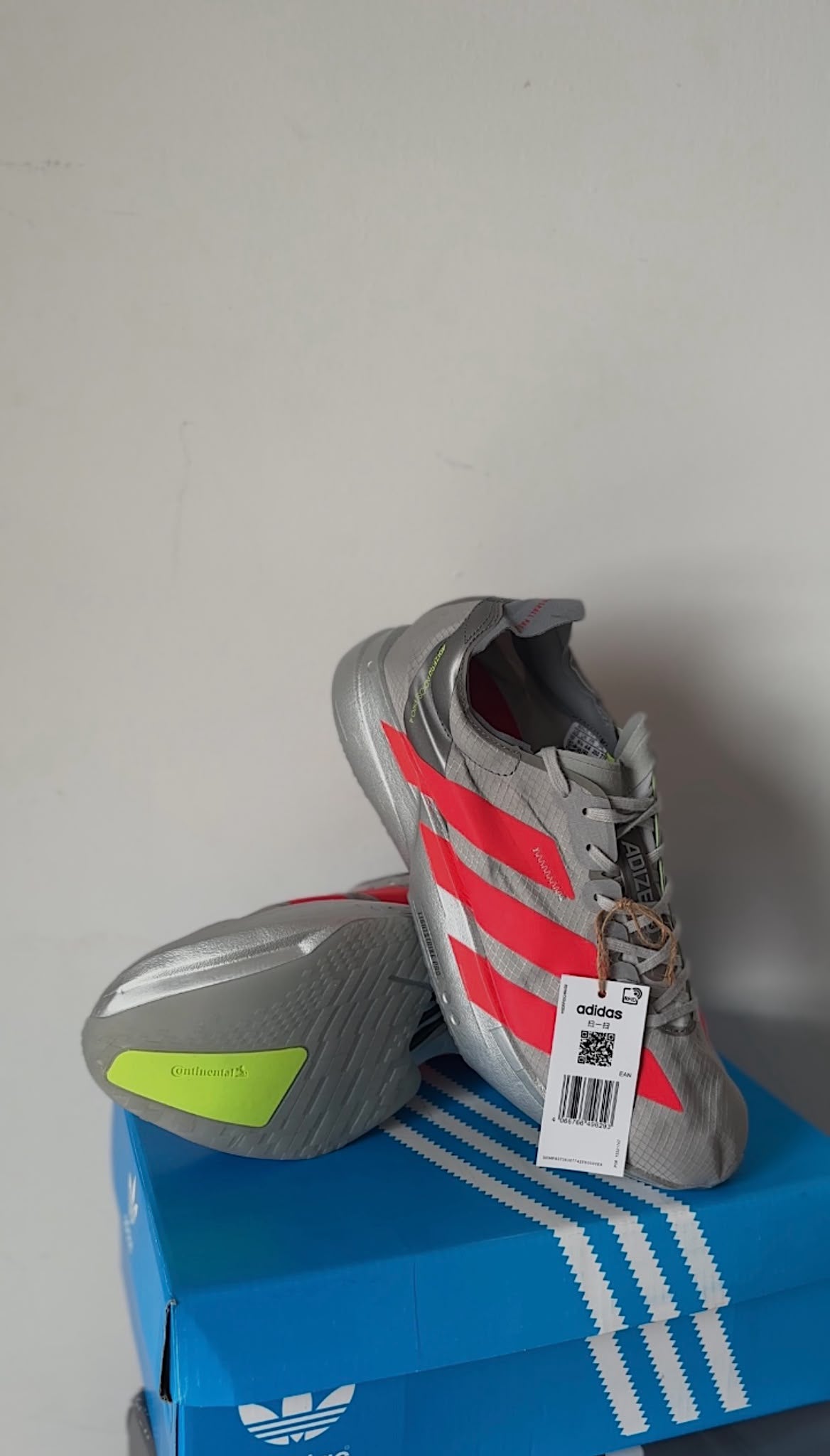 Adidas Adizero Adios Pro 4  - Gris - Rojo