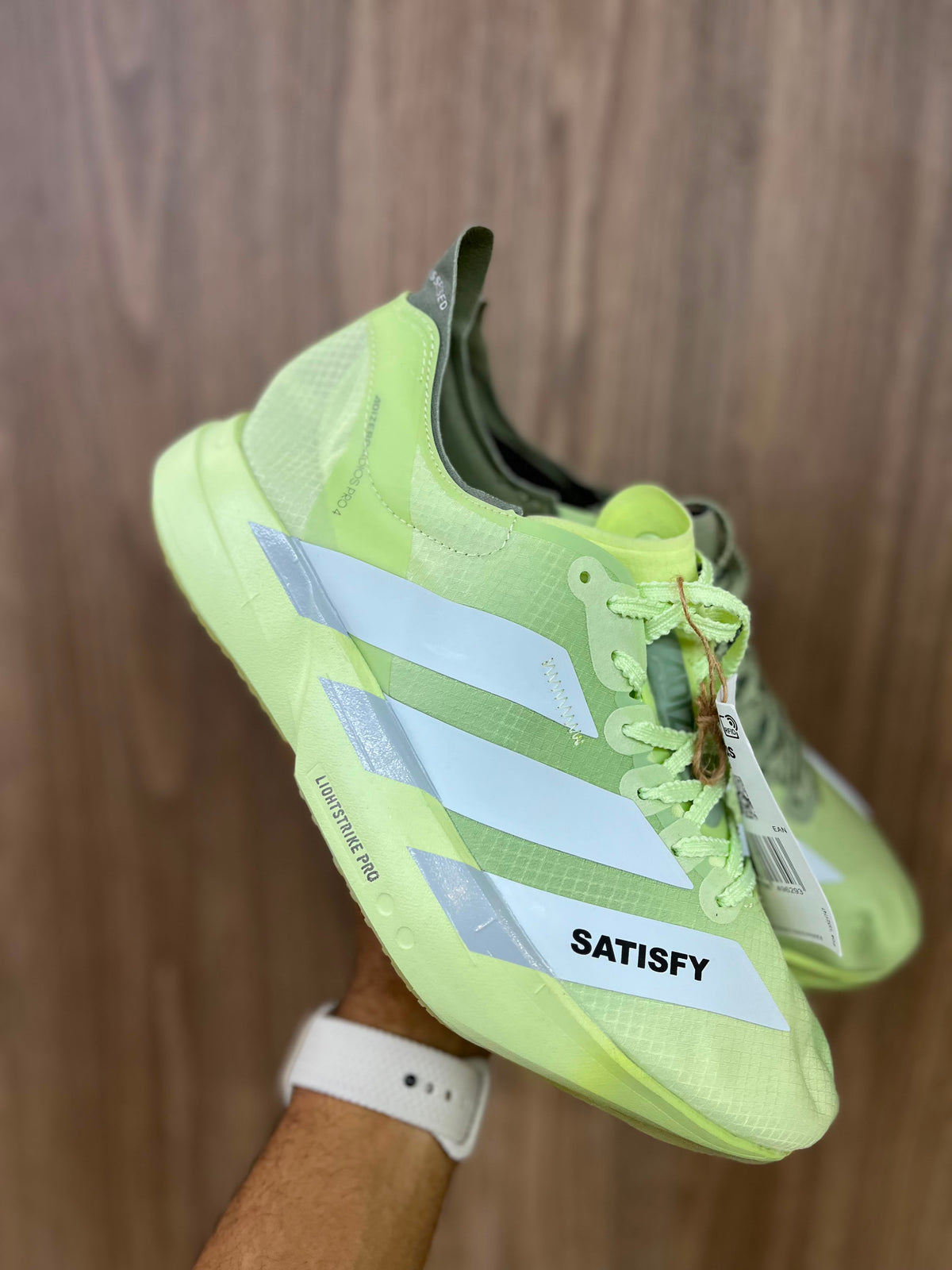 Adidas Adizero Adios Pro 4 - Verde Oliva/Verde Claro - Gris