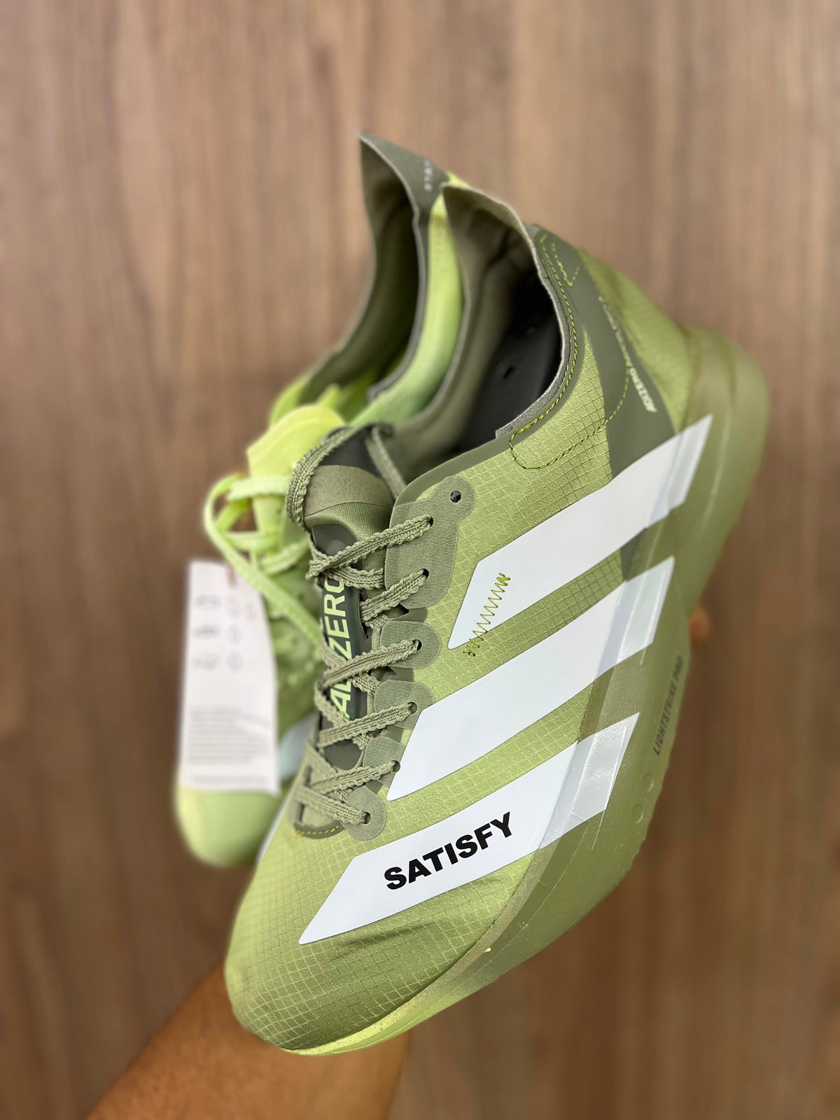Adidas Adizero Adios Pro 4 - Verde Oliva/Verde Claro - Gris