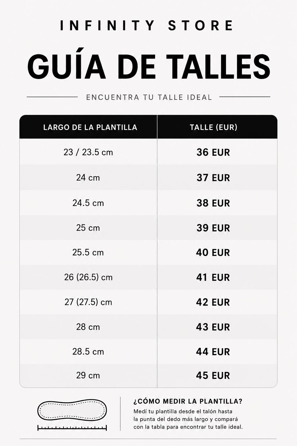 Guía de talles